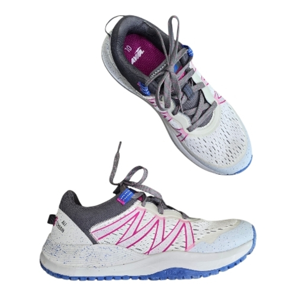 Avia Women’s All-Terrain Trail Walking Shoes White Pink Gray 10 Sneakers Active